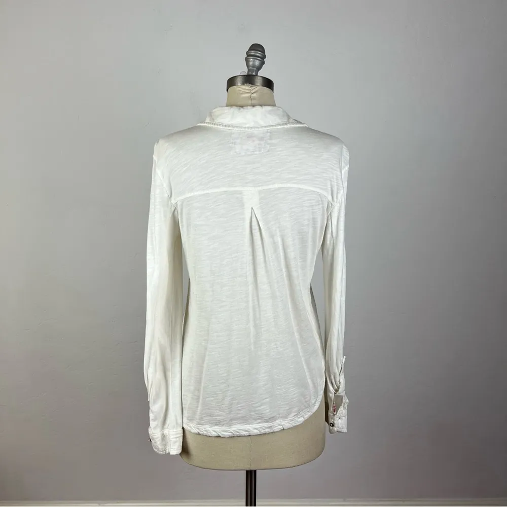 Anthropologie Maeve Leanne White Button Down Shirt - Image 9