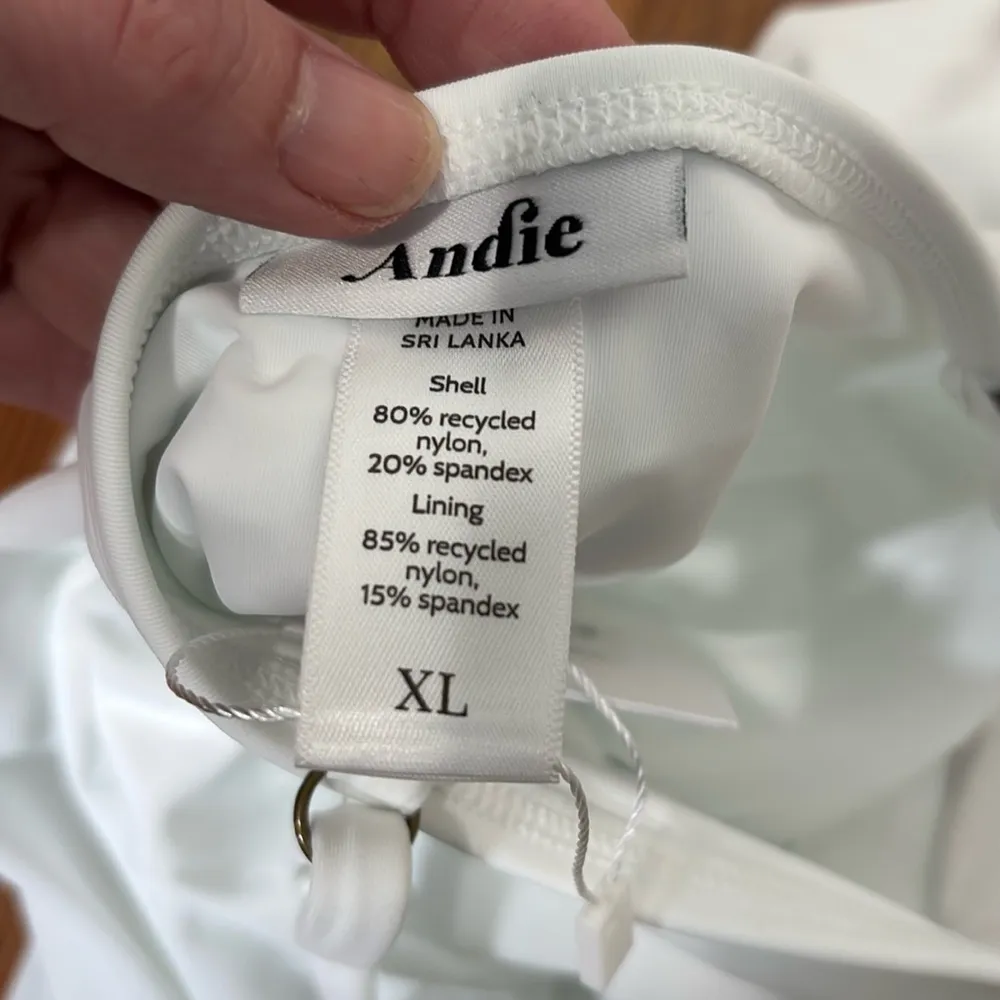 Andie The‎ Amalfi One Piece Swimsuit White Size XL NWT flaw - Image 6