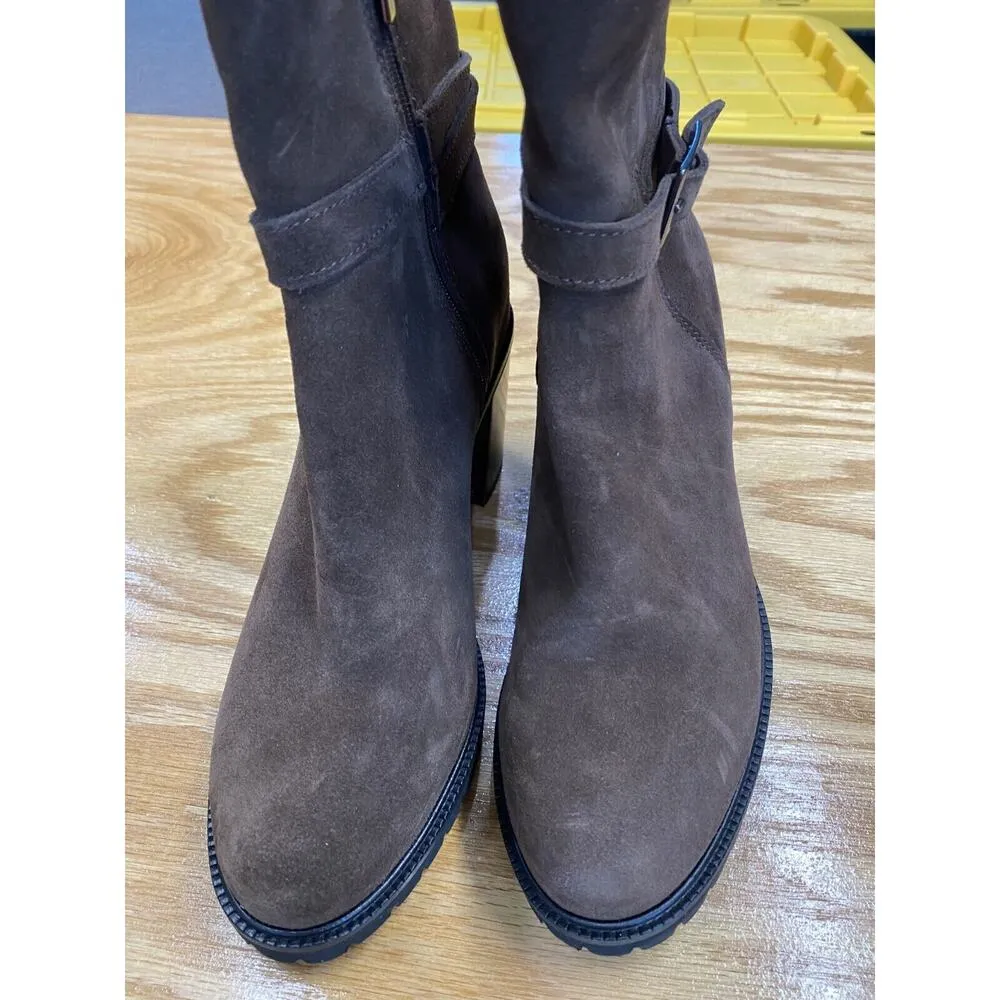 La Canadienne Ankle Bootie Boots Women's Size 8 M Brown Suede Block Heel S60 - Image 5