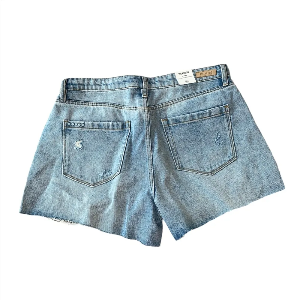 NWT Blank NYC The Barrow High-Rise Distressed Shorts in After Shock - Image 3