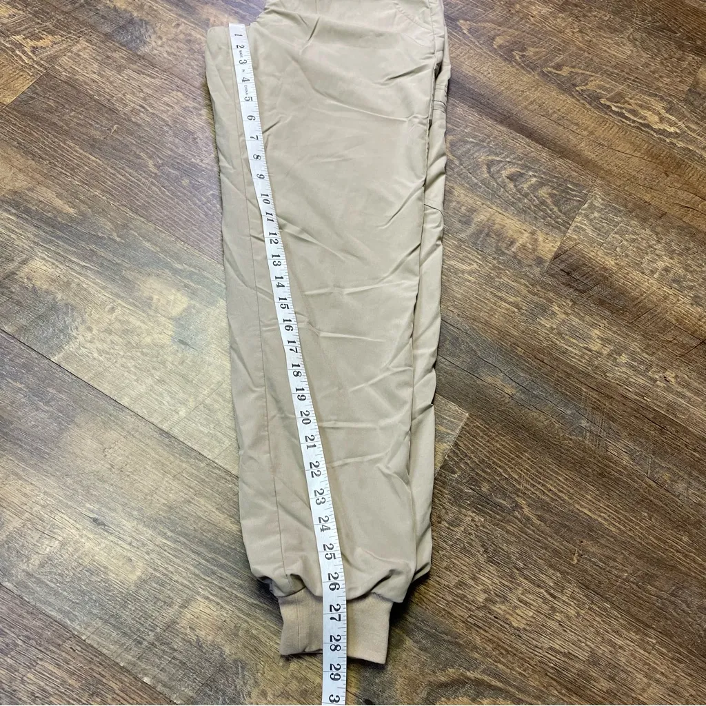 FIGS Zamora Fionlite Jogger Scrub Pants Women XS Light Oak Mesh Lined - Image 10