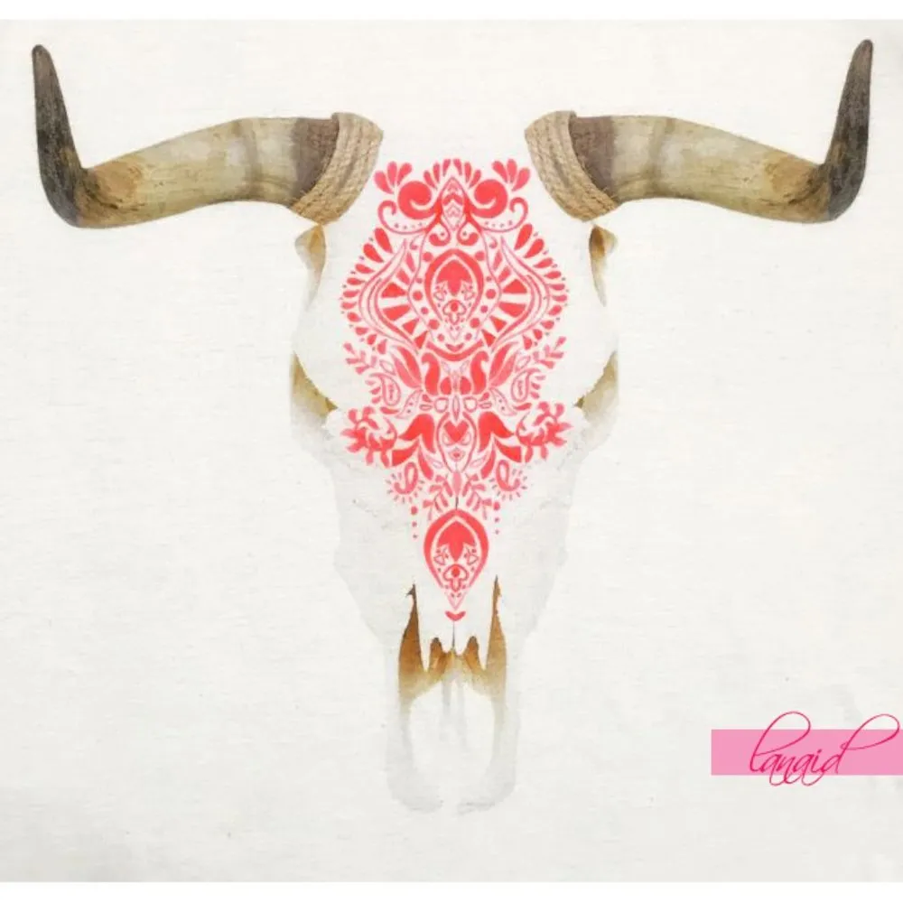 Oliver Tee Cow Skull Paisley Bull Deer Ram Long Tunic T-Shirt - Image 6