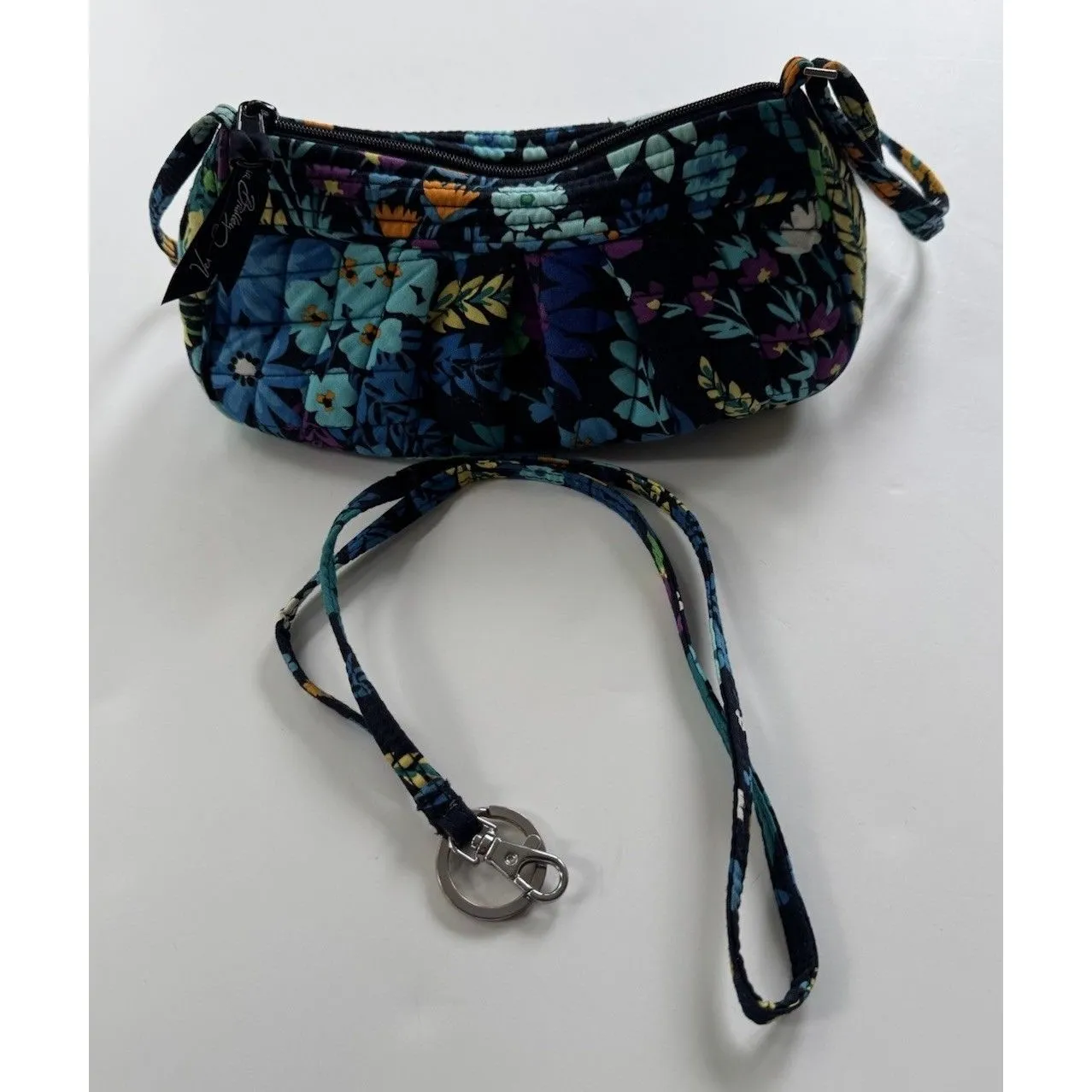 Vera Bradley crossbody bag & Matching Lanyard midnight blues zip top adjustable - Image 14