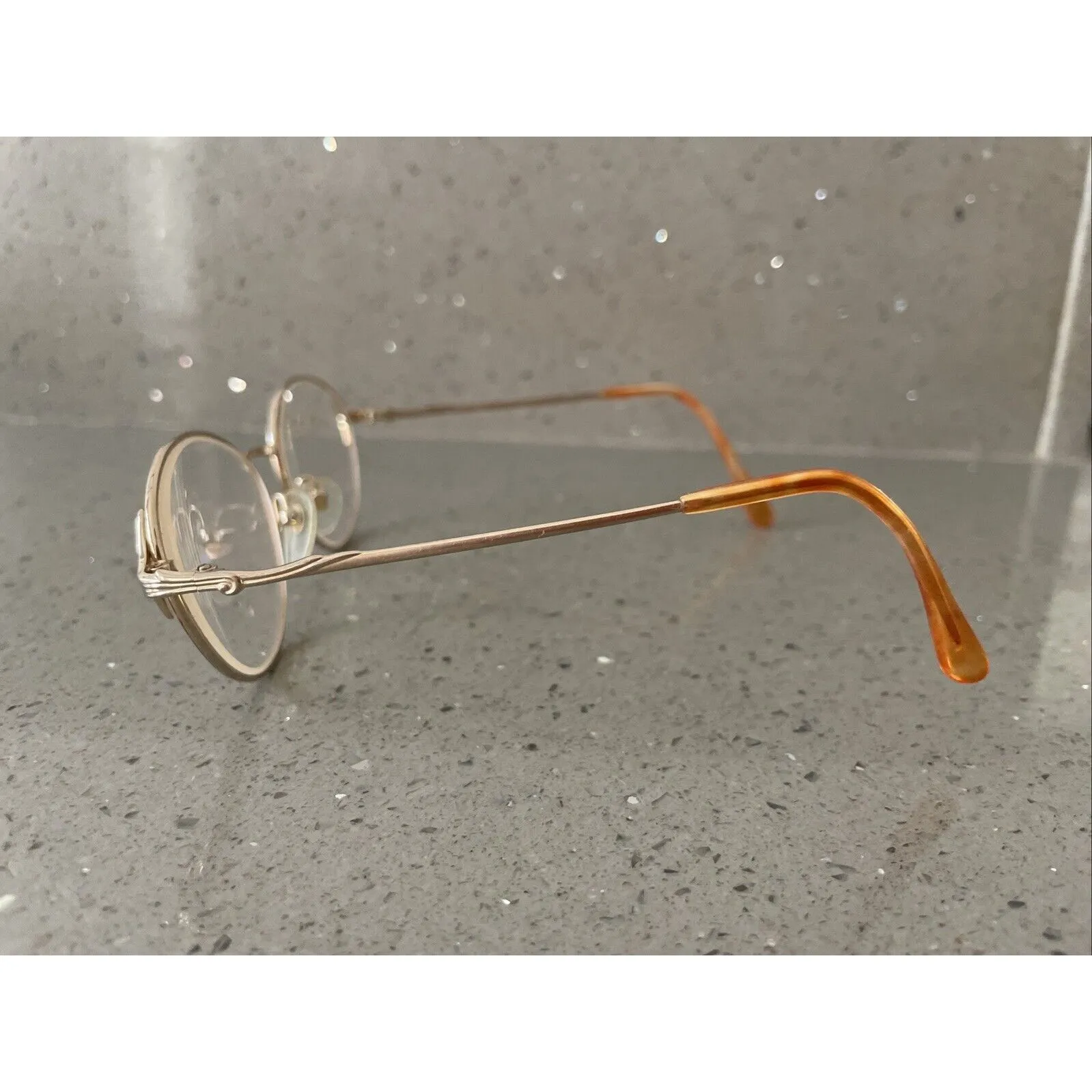 Seiko Eyeglasses Frames Only T359 Japan Pure Titanium 54-16-135 Gold Pink - Image 3