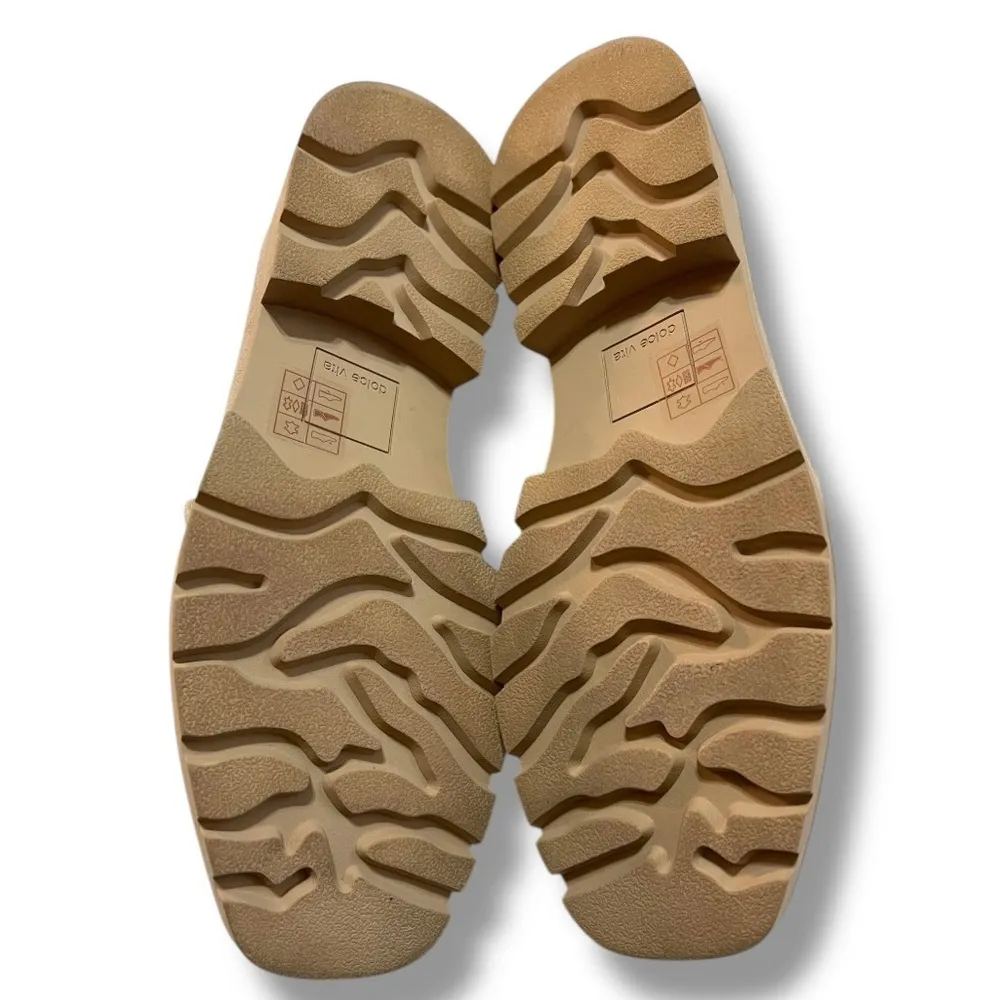 Dolce Vita Women's Elias Lug Sole Tailored Suede Loafer Tan Size 8.5 Wide - Image 8