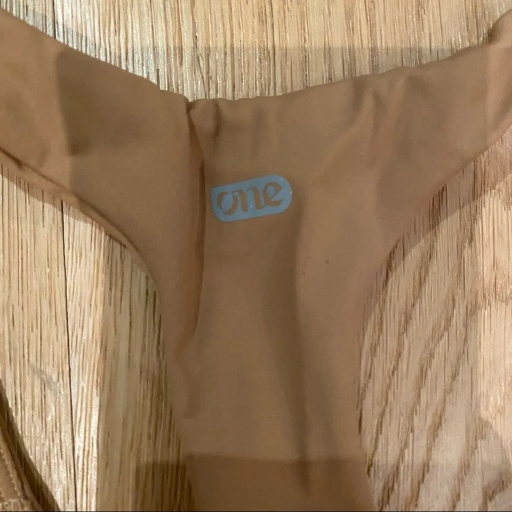 Muses Only Corset Inspired Seam Detail V Neck Bra and Shorts in Burnt Caramel - Image 7