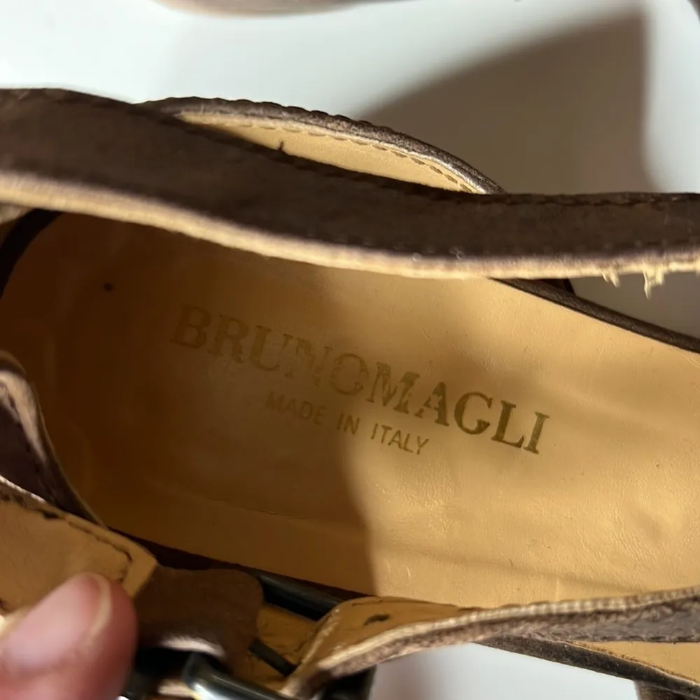 Bruno Magli Made In Italy Brown Leather Sandals Size 40 - Image 6
