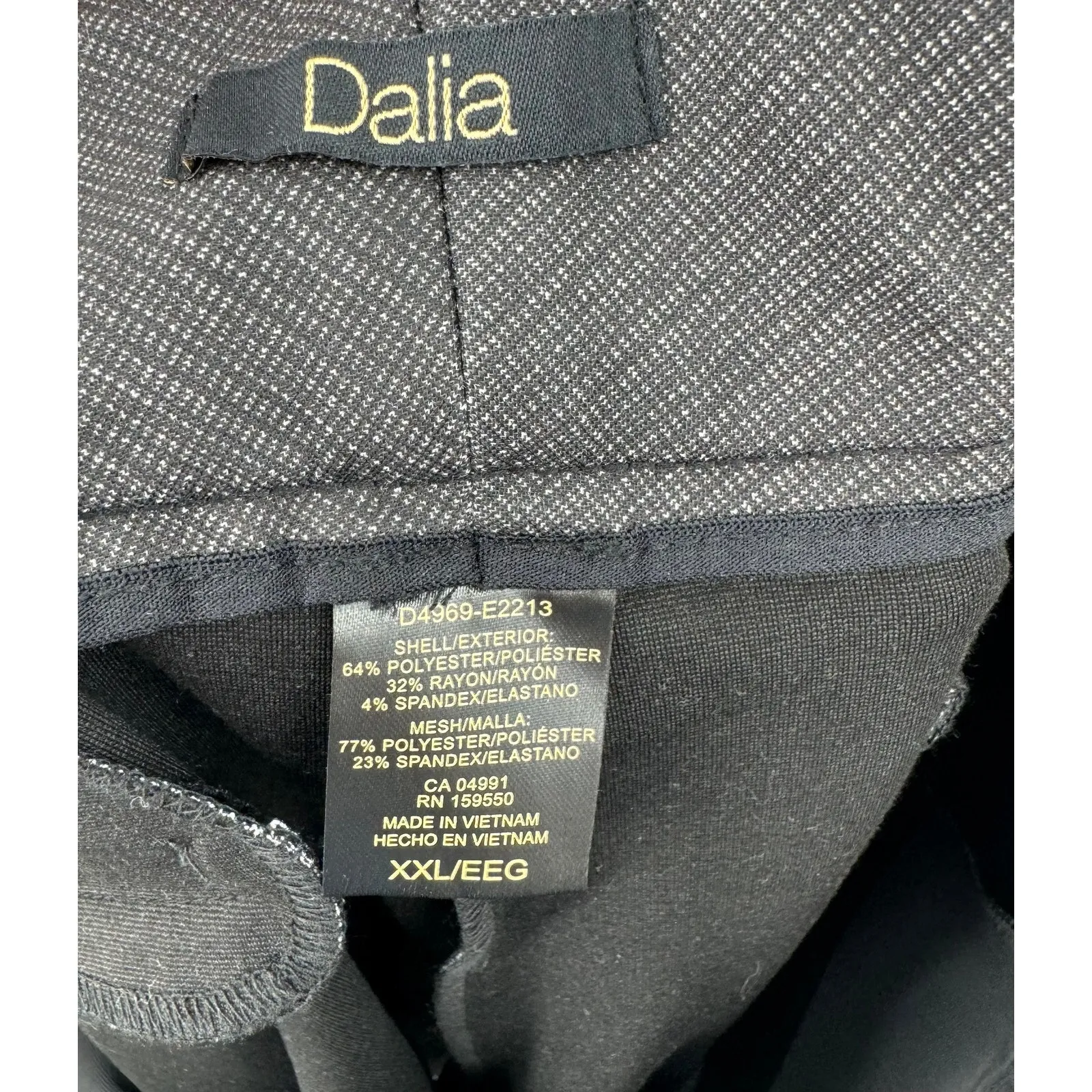 Dalia pants XXL pull on skinny ponte tummy control stretch mid rise gray NEW - Image 7