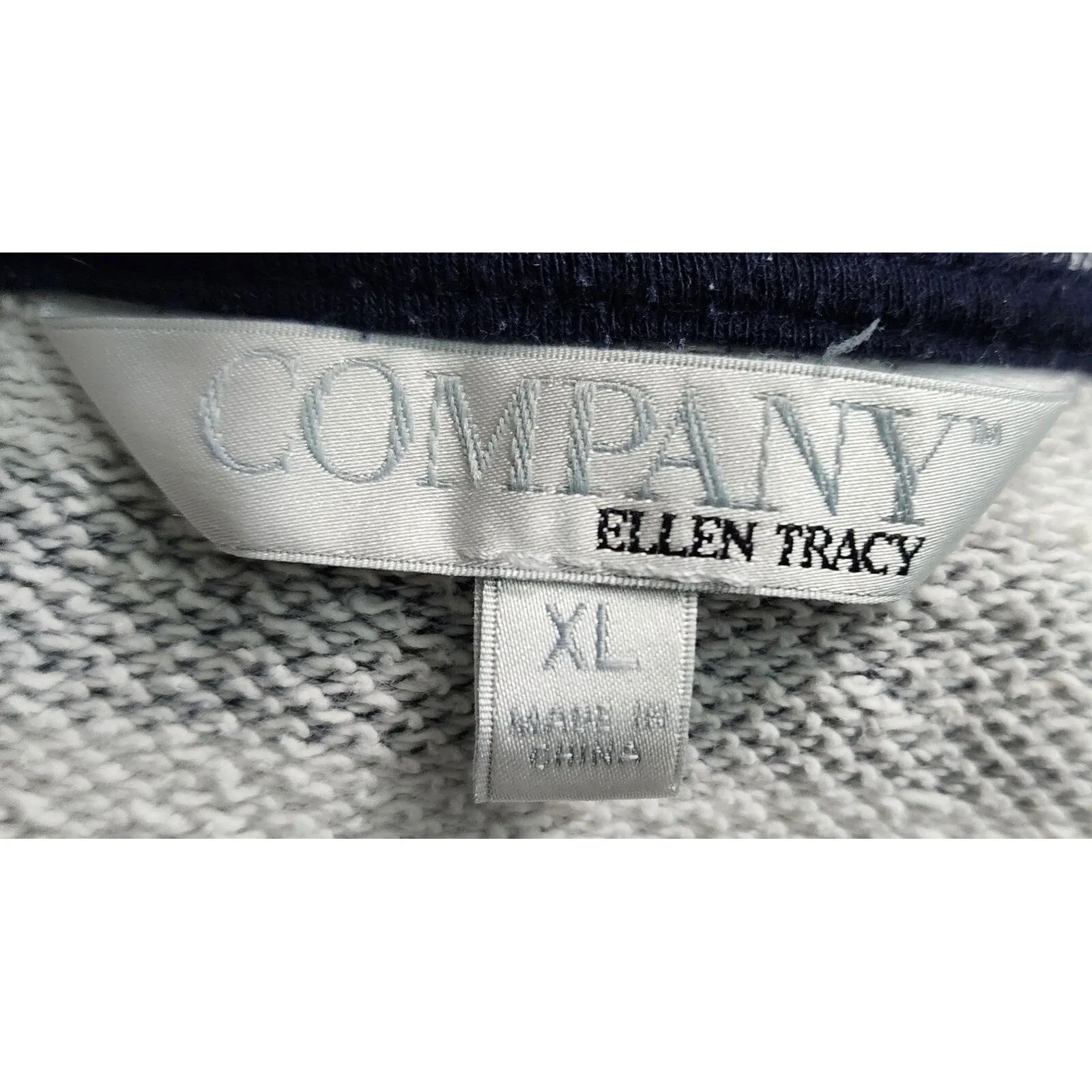 Company Ellen Tracy Striped Rhinestone Sweatshirt‎ Pullover Top XL - Image 2
