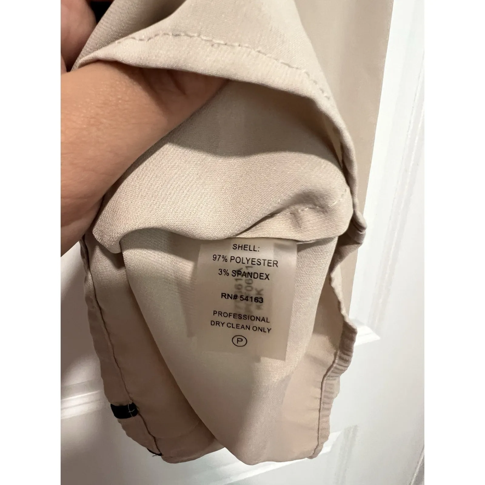 Calvin‎ Klein Womens Tank Top Sleeveless Blouse Light Tan Size XS Semi Sheer - Image 4