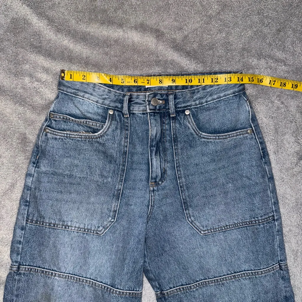 AVEC LES FILLES High Waist Cargo Jeans size 27 - Image 5