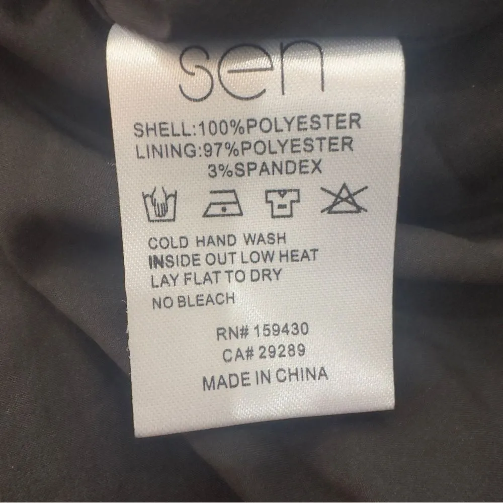 Anthropologie SEN Sz M Ava Pleated Floral Leopard Mixed Print Asymmetrical Skirt - Image 9