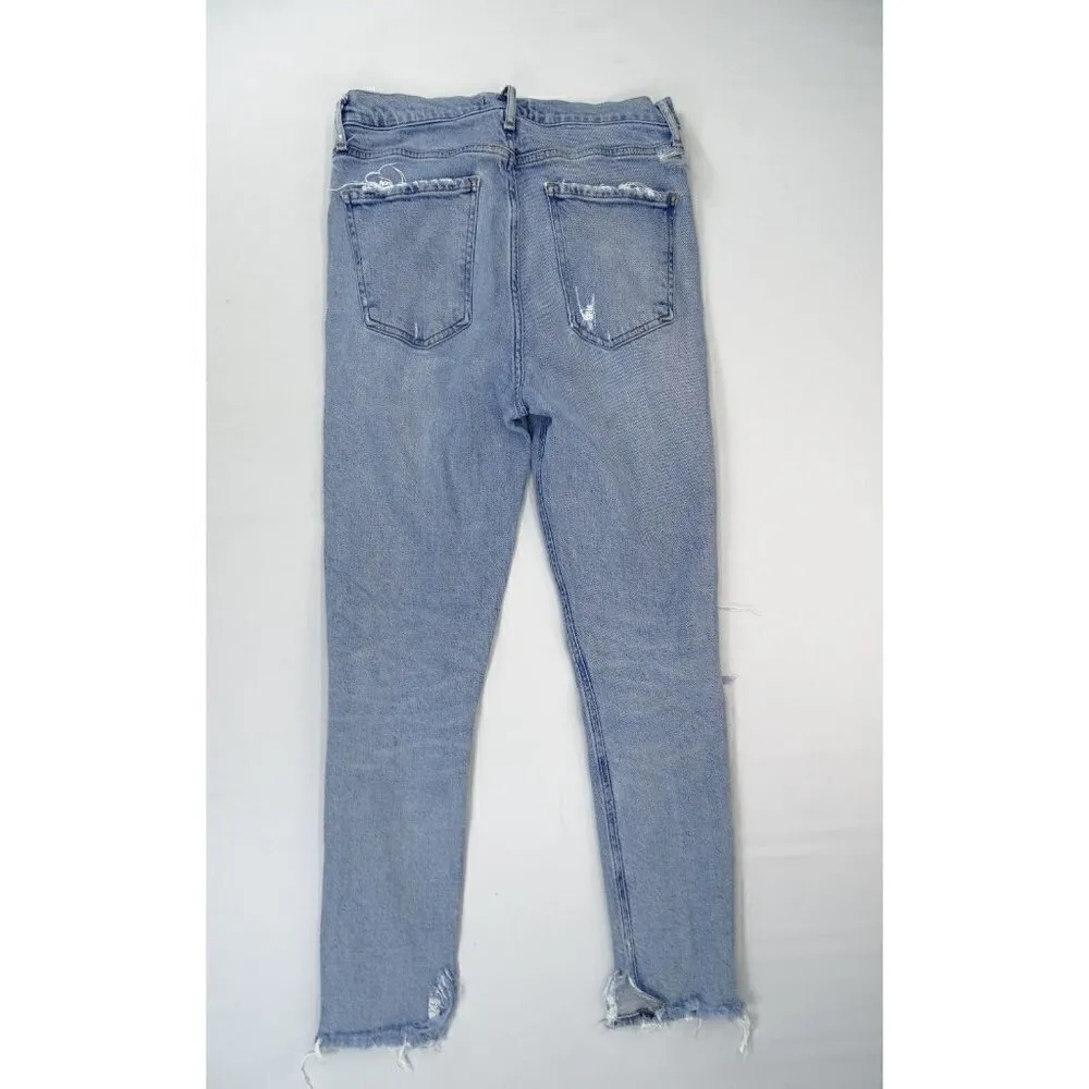 AGOLDE Jeans Womens 28 Nico Jean High Rise Button Fly Cropped Headlines Distress - Image 7
