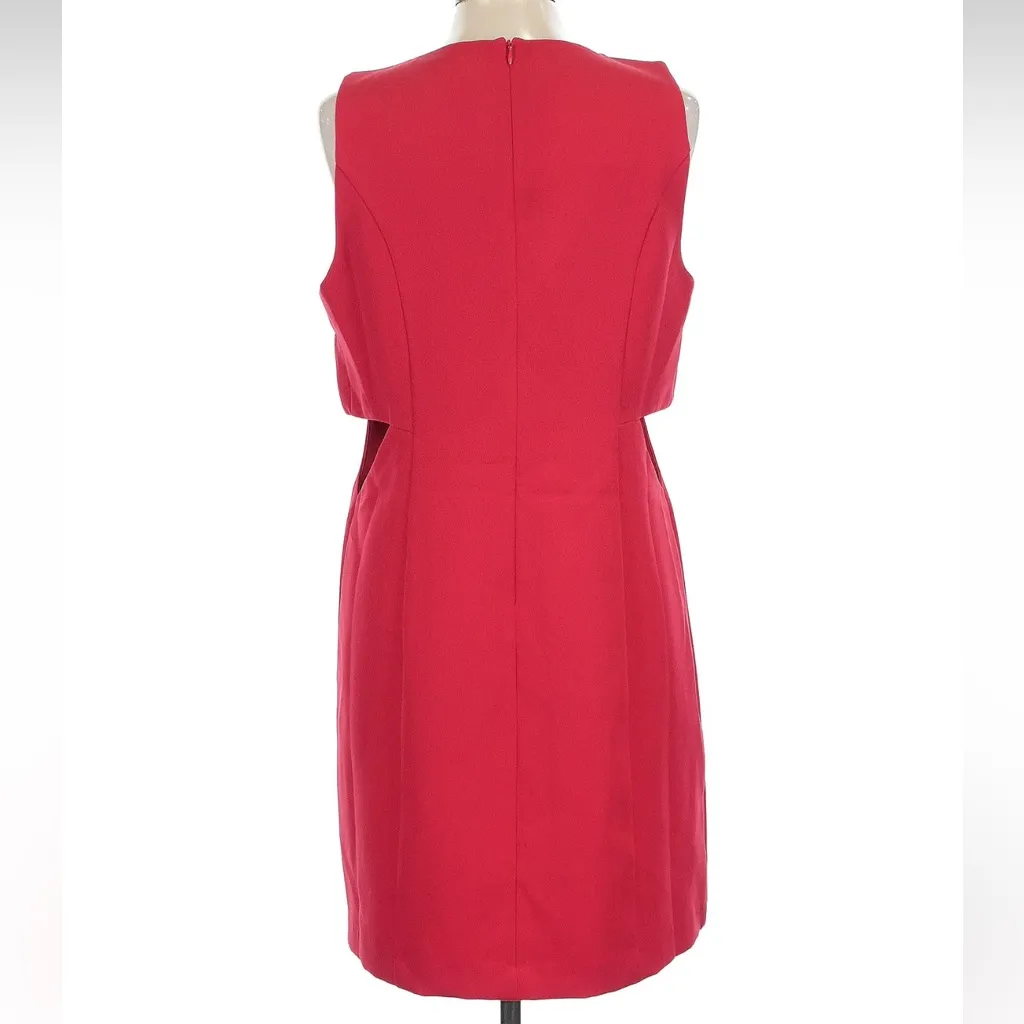 Anthropologie x Mare Mare Red Cut-Out Shift Dress Party Holiday Size Large L - Image 5