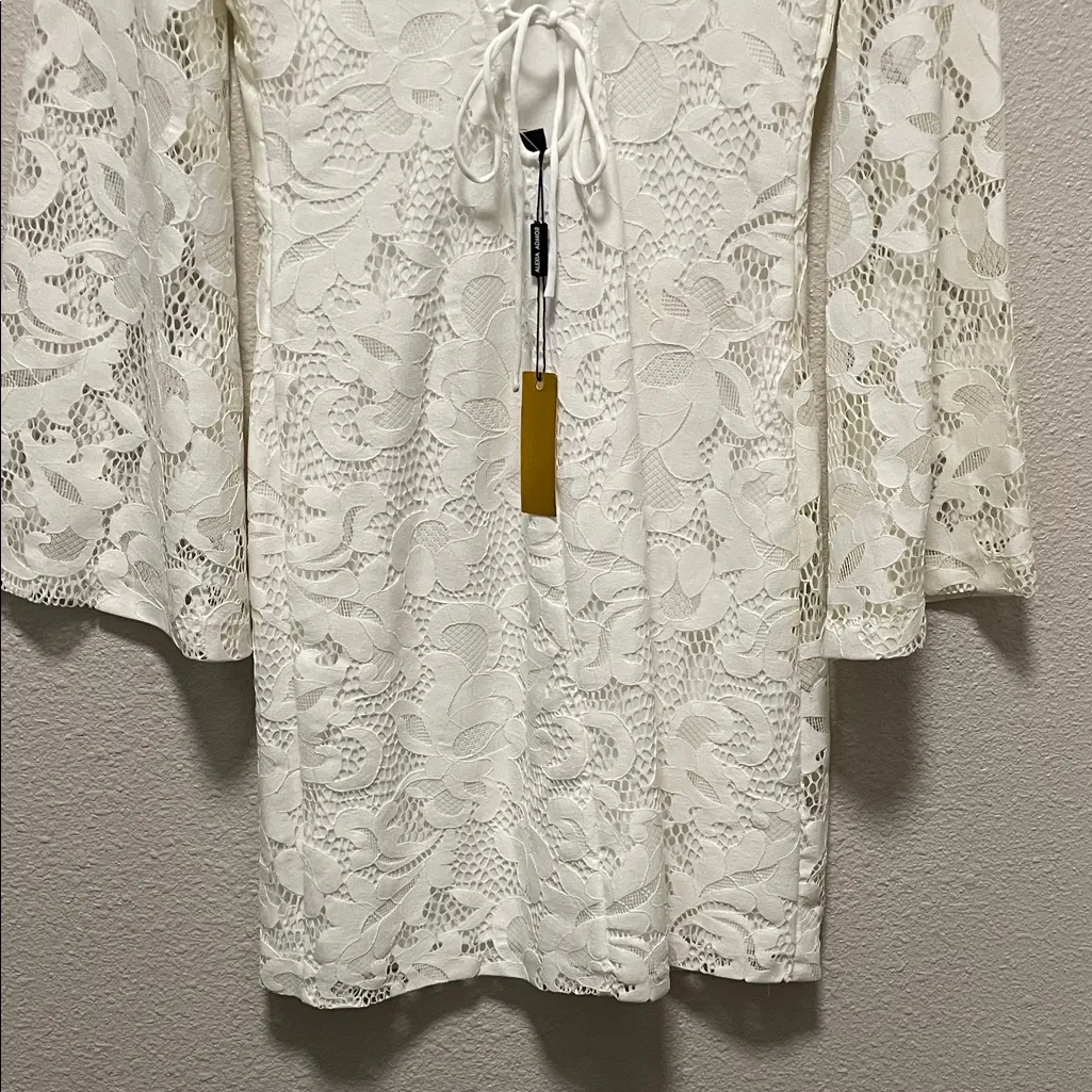 Alexia Admor Cream Lace Long Bell Sleeve Dress - Image 5