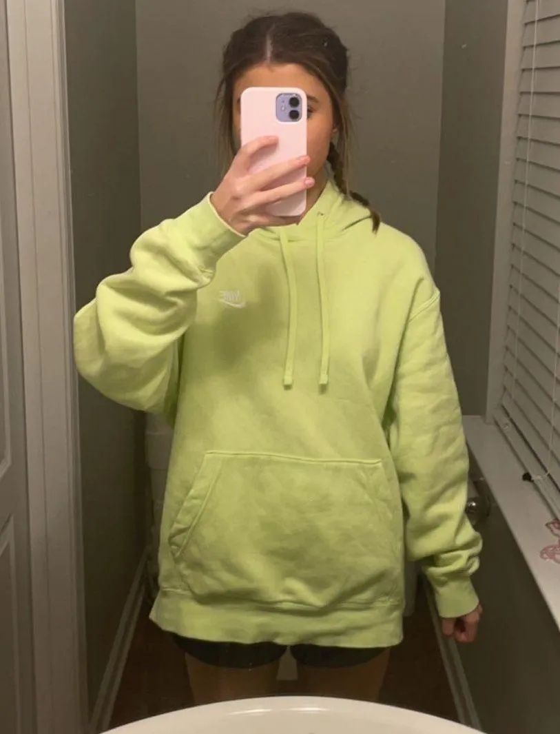 Nike Neon Green Hoodie - Image 2