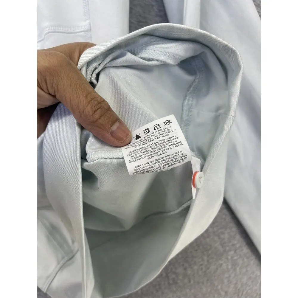 Nike Women's Golf Athletic Top High Neck Thumbhole Size XS Light Blue Long Sleev - Image 7