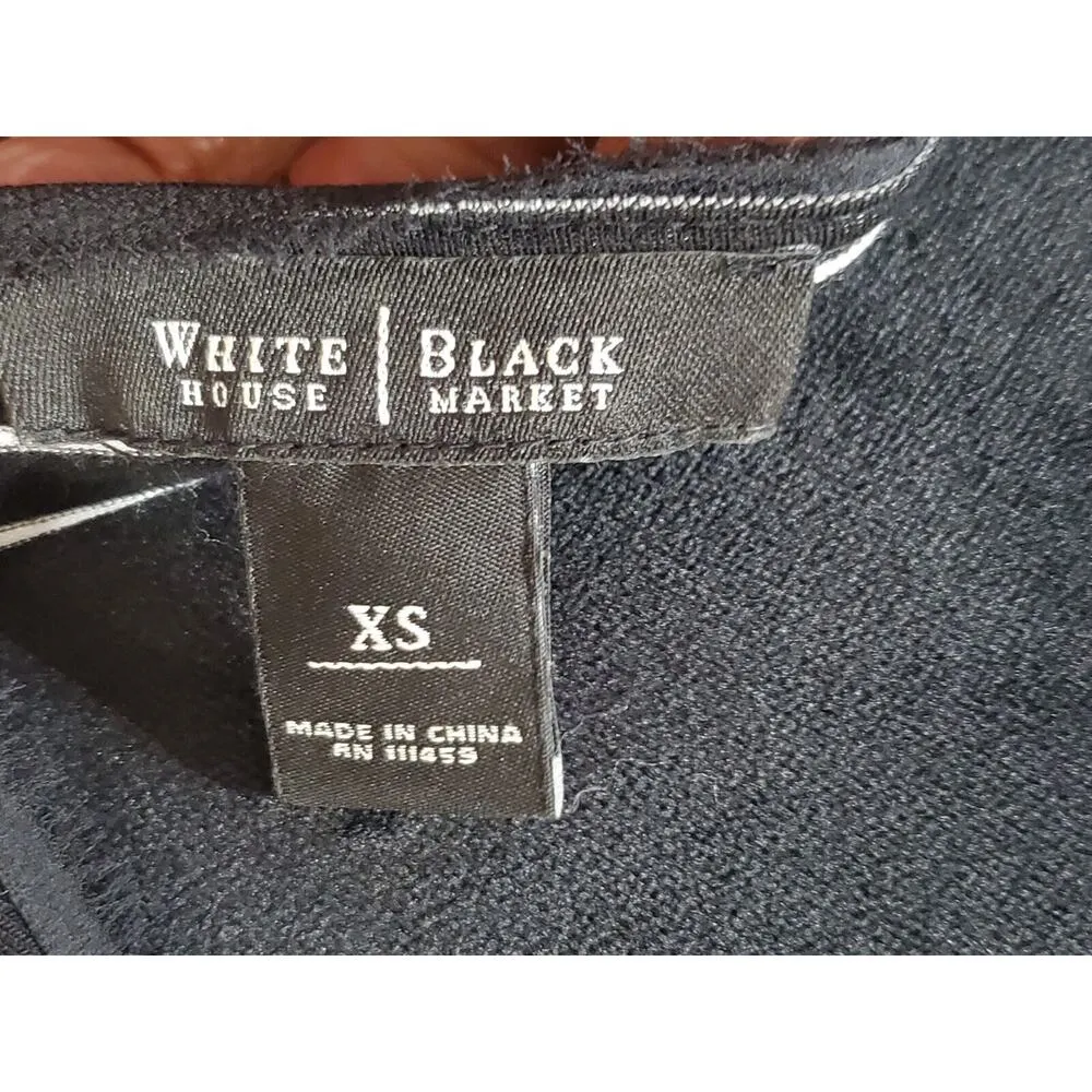 White House Black Market Women Striped Rayon Round Neck Sleeveless Top Blouse XS - Image 7