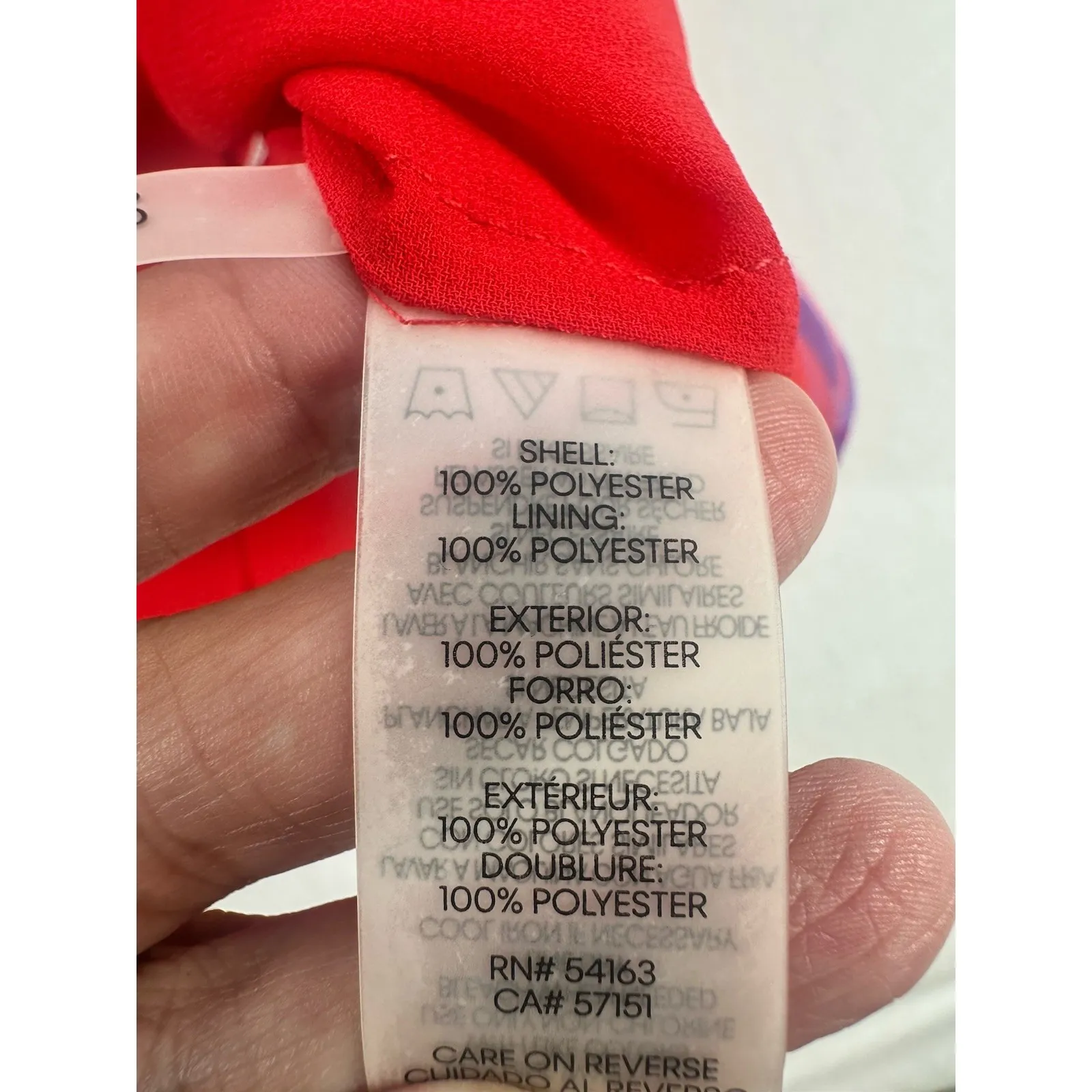 NWT Calvin Klein Button Down Red Floral Blouse - Size Medium - Image 14