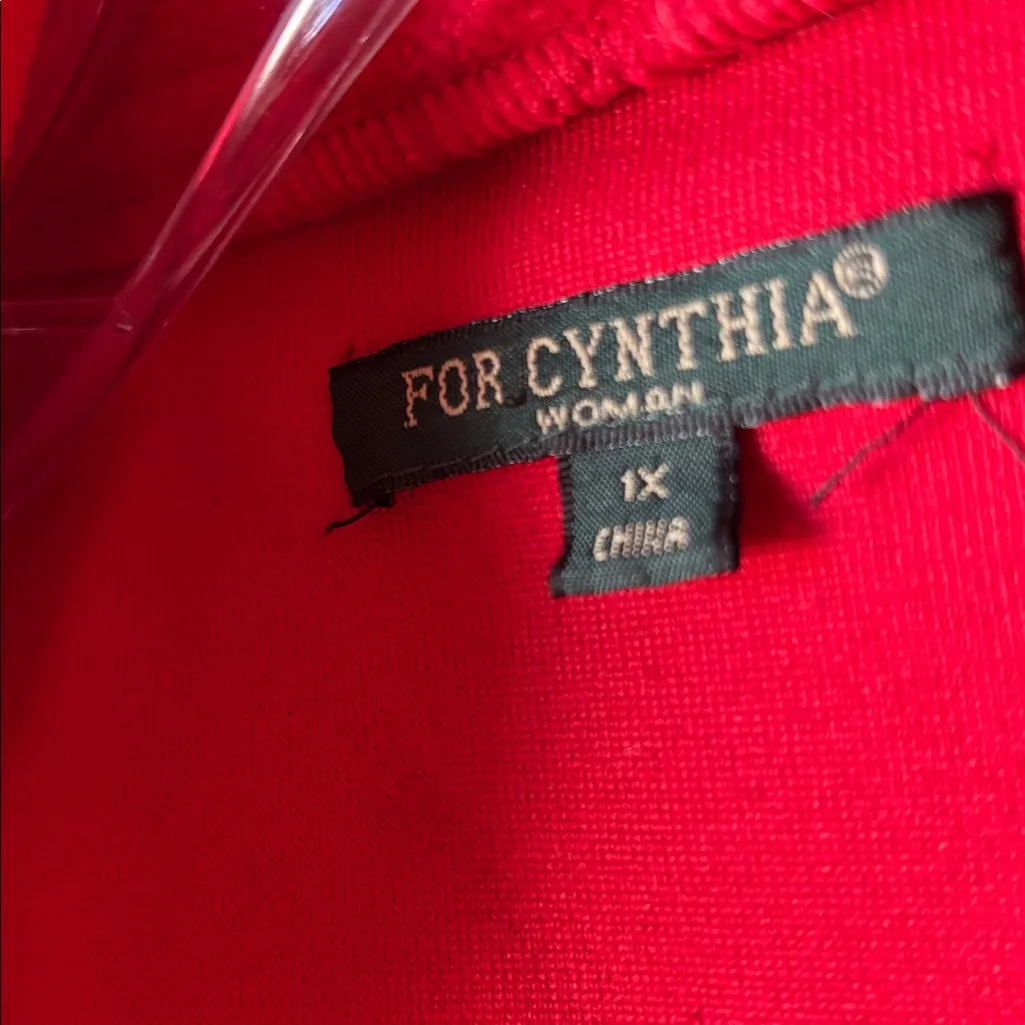 For Cynthia Red Quilted and fleece Women's Vest 1X - Image 5