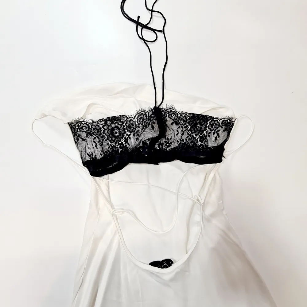 L'Academie Azaria Midi Dress in White & Black - Image 7