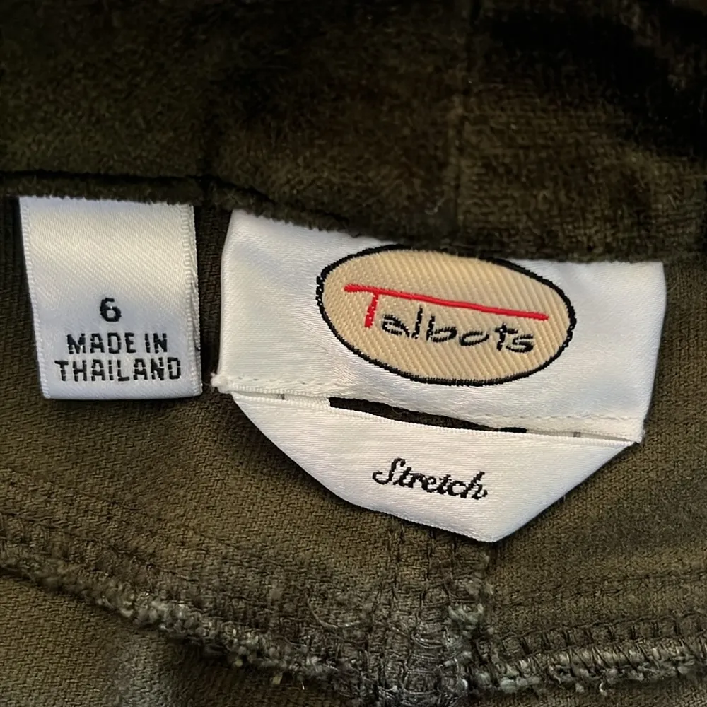 Talbots buttery soft green velvet like pants - Image 6