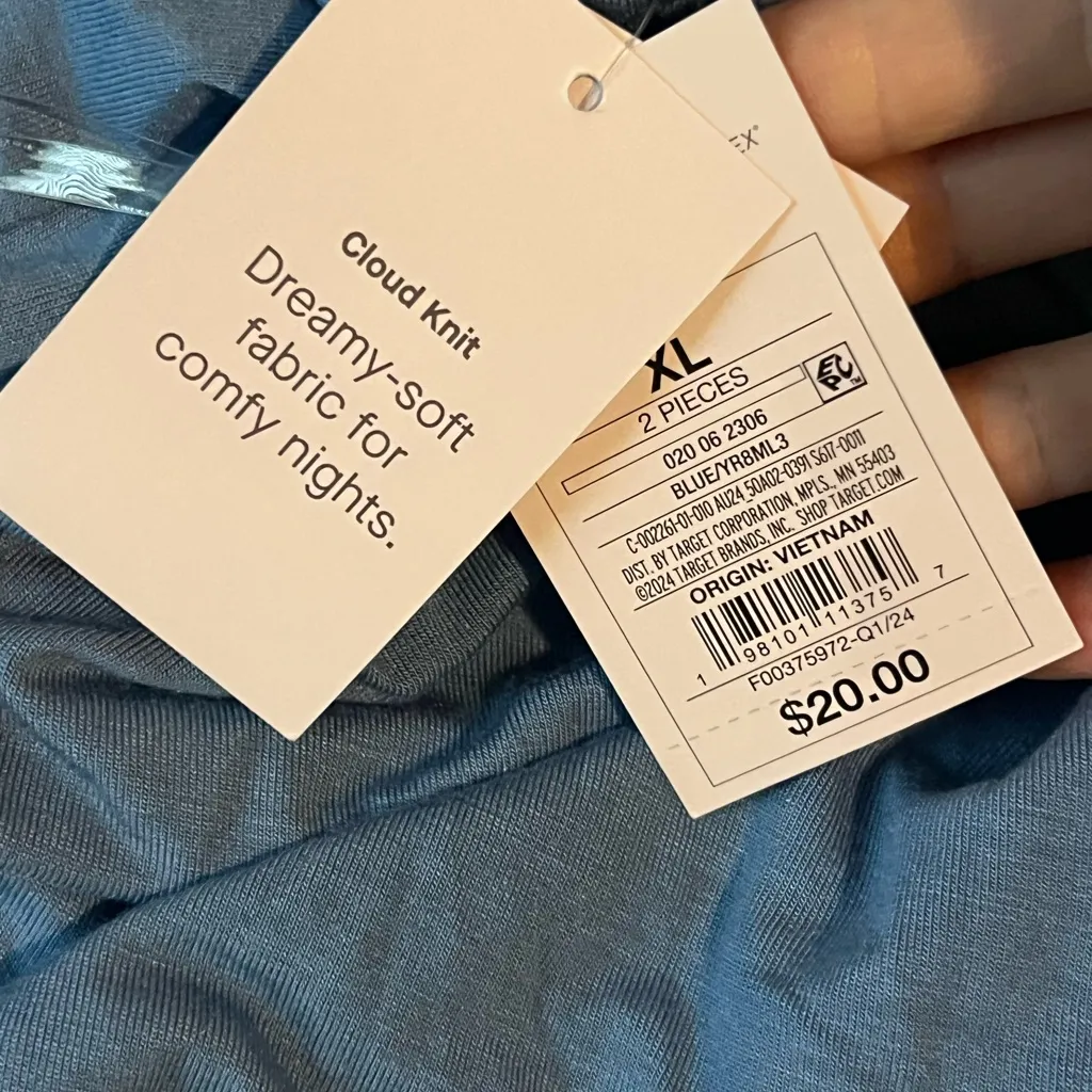 BNWT Auden Women's Blue Sleepwear Set Size XL - Image 3