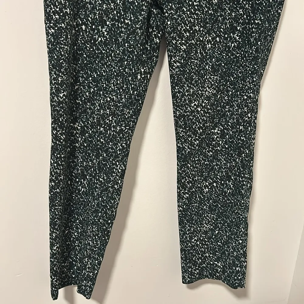 Zara Green Patterned Lightweight Trouser Slacks Dress Pants Work Career Size M - Image 2