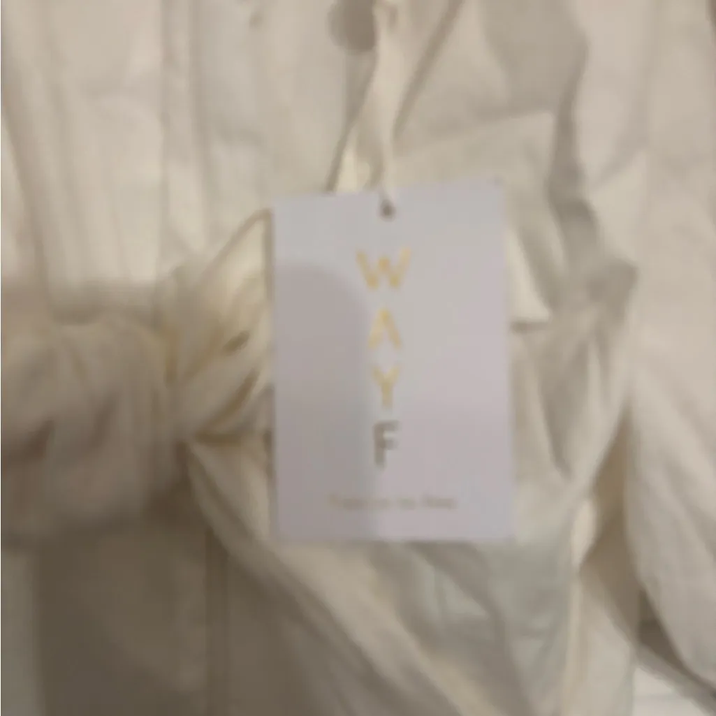 NWT WAYF Peggy Cutout Puff Sleeve Midi Dress small - Image 2