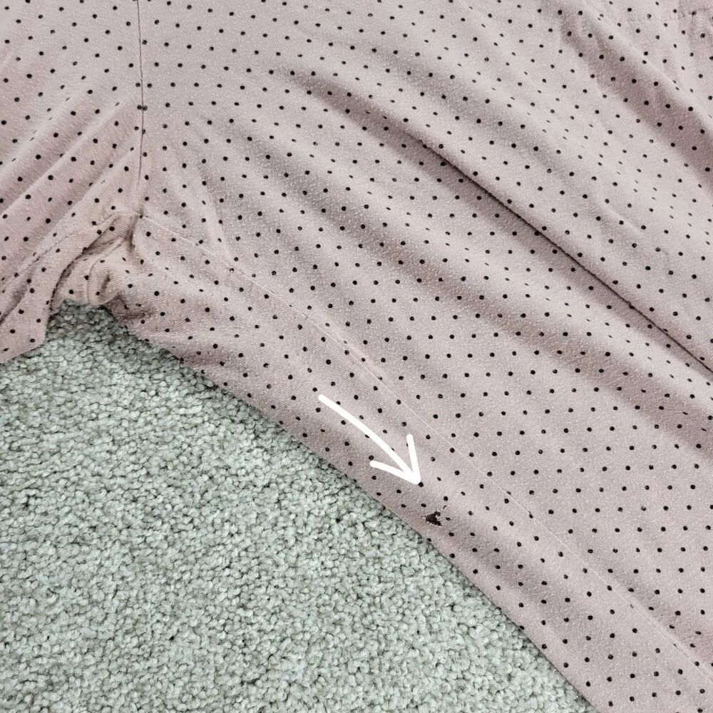 Soma Cool Nights Pajamas Womens XL Mauve Polka Dot Button Down 2 Piece Set Pink - Image 11