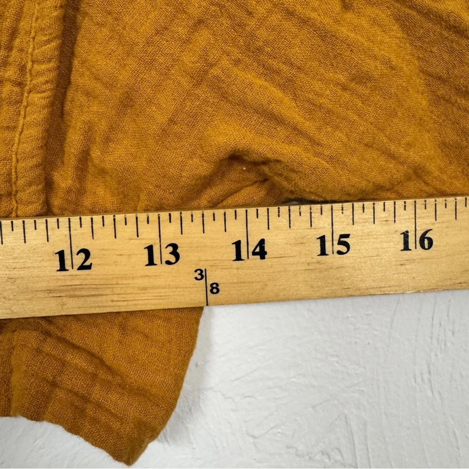 Urban Outfitters Mustard Yellow Crepe Tie Front Long Sleeve Blouse Womens M Top - Image 2