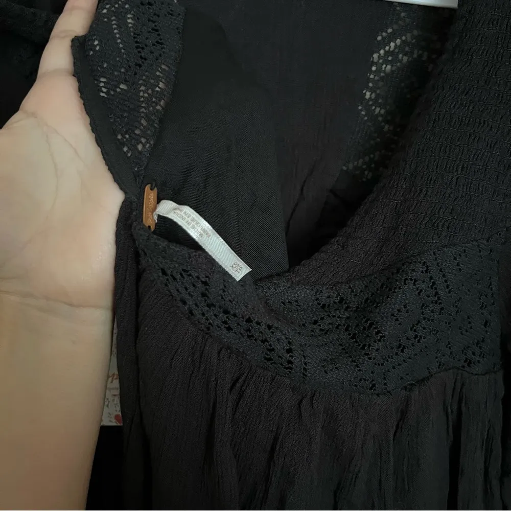 NWT Free People Mohave Embroidered Mini Dress Black XS - Image 8