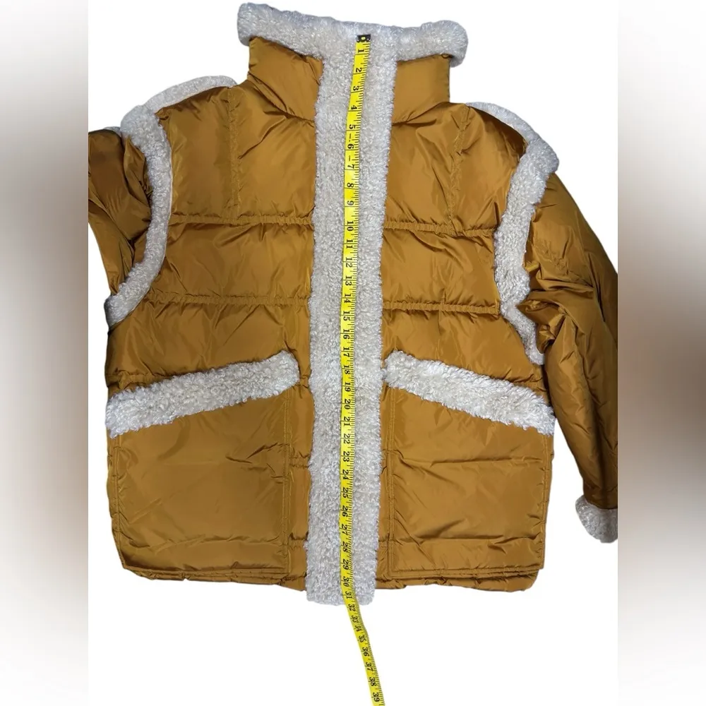 STAND STUDIO Dorothy Coat Down Jacket Caramel/Natural White Size 44 USA 12 Tan - Image 15