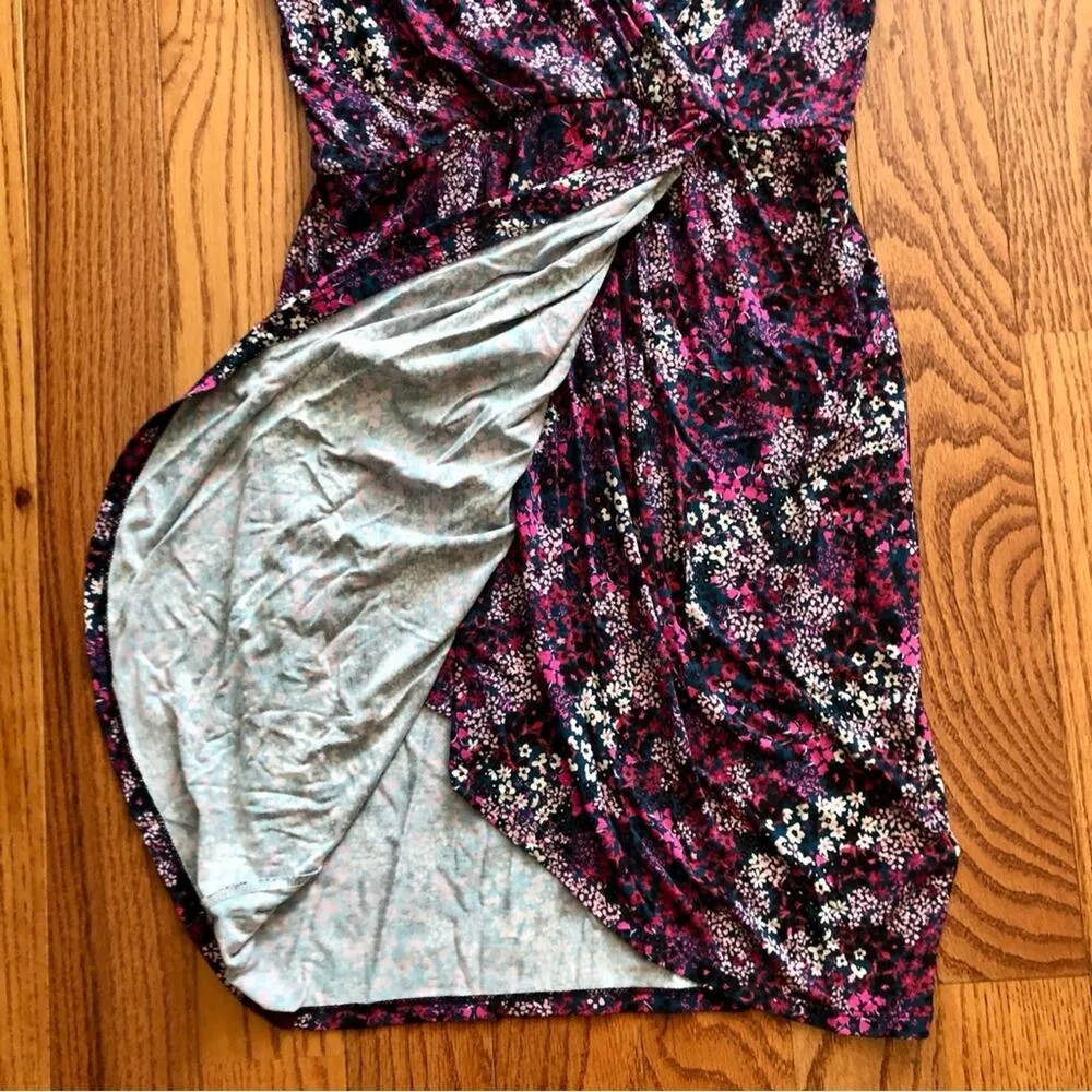 Ted Baker Jersey Faux Wrap Purple Blue Dress Women’s Size 3 (USA 8) - Image 10