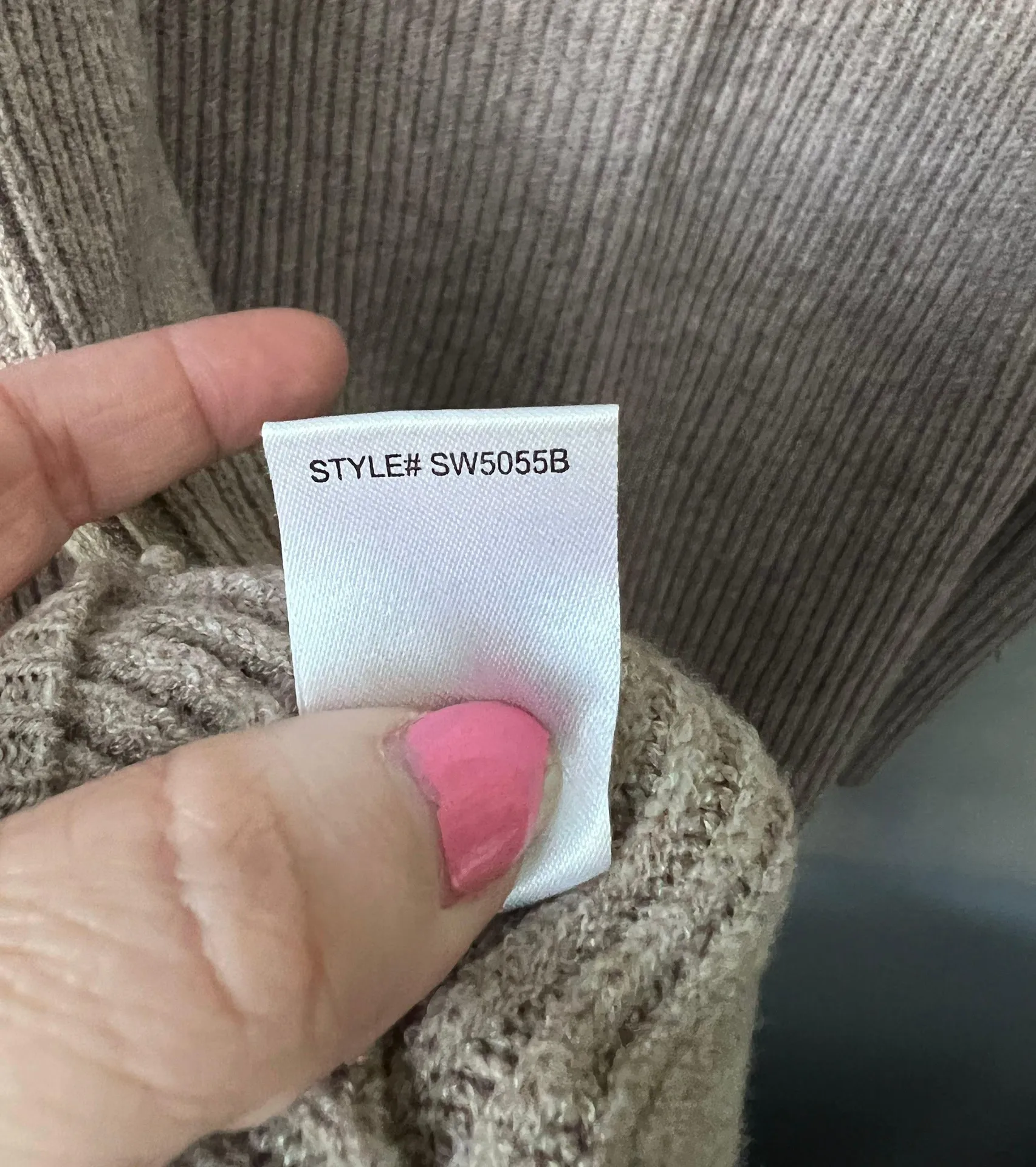 VICI Ribbed Sweater Dress Large Tan - Image 5