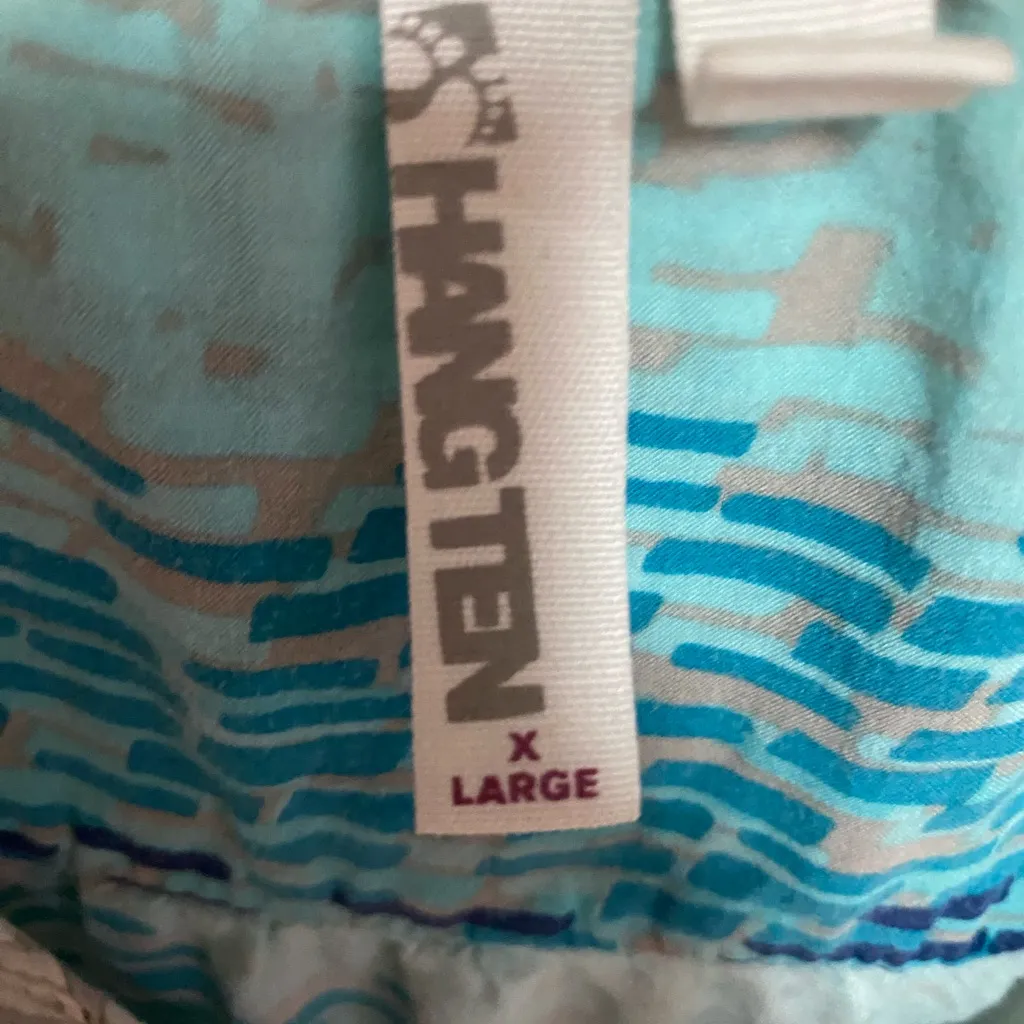 Hang Ten Turquoise and White Women's Blouse - Image 2