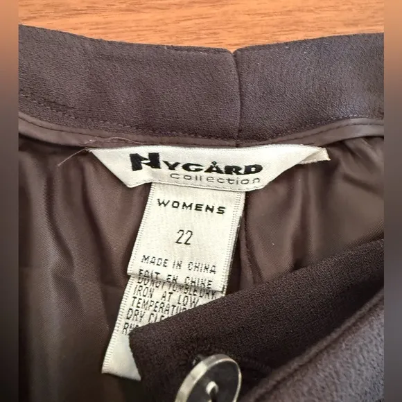 Peter Nygard Brown Mousse Dress Pants Womens Size 22 Straight Leg Business - Image 2