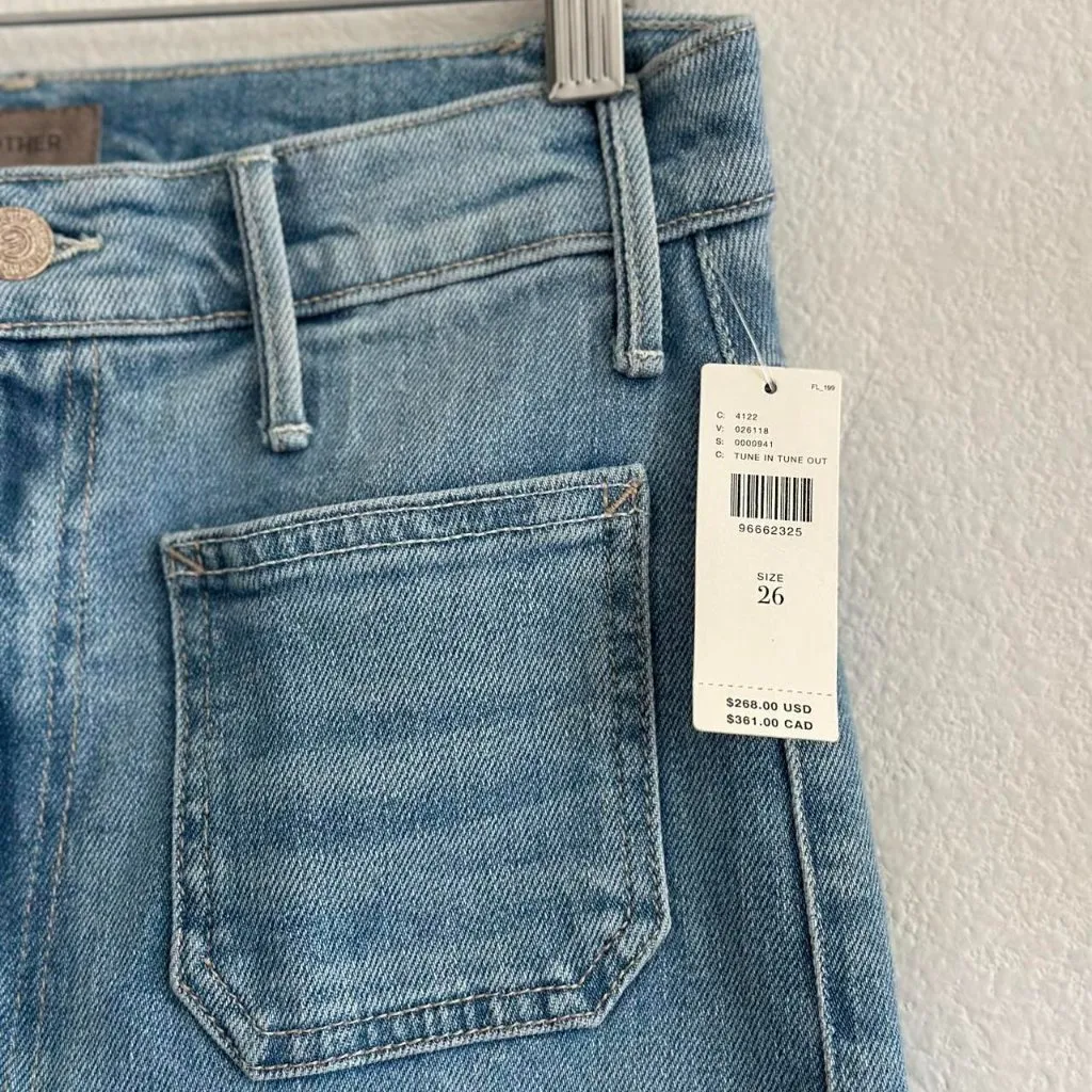 Mother The Hustler Patch Pocket Ankle in Tune In Tune Out, Size 26 - Image 8