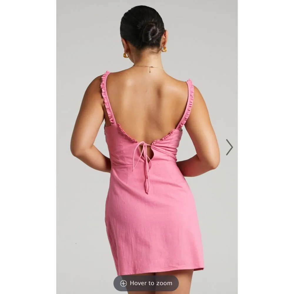 ShowPo Jaqueline Ruche Bust Frill Detail A Line Mini Dress Size 12 NWT! - Image 2