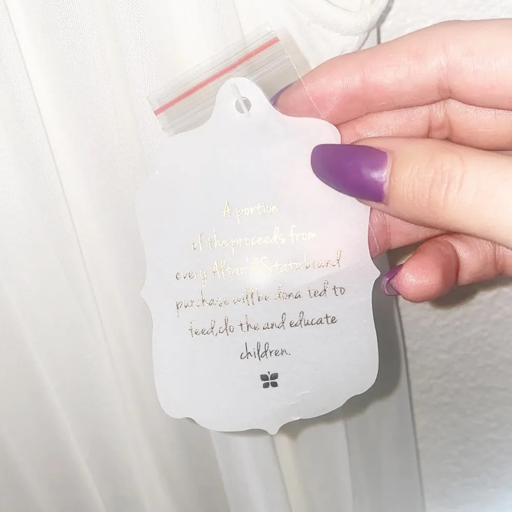 Altar'd State White Floral Keyhole Mesh Shift Mini Dress - Image 6