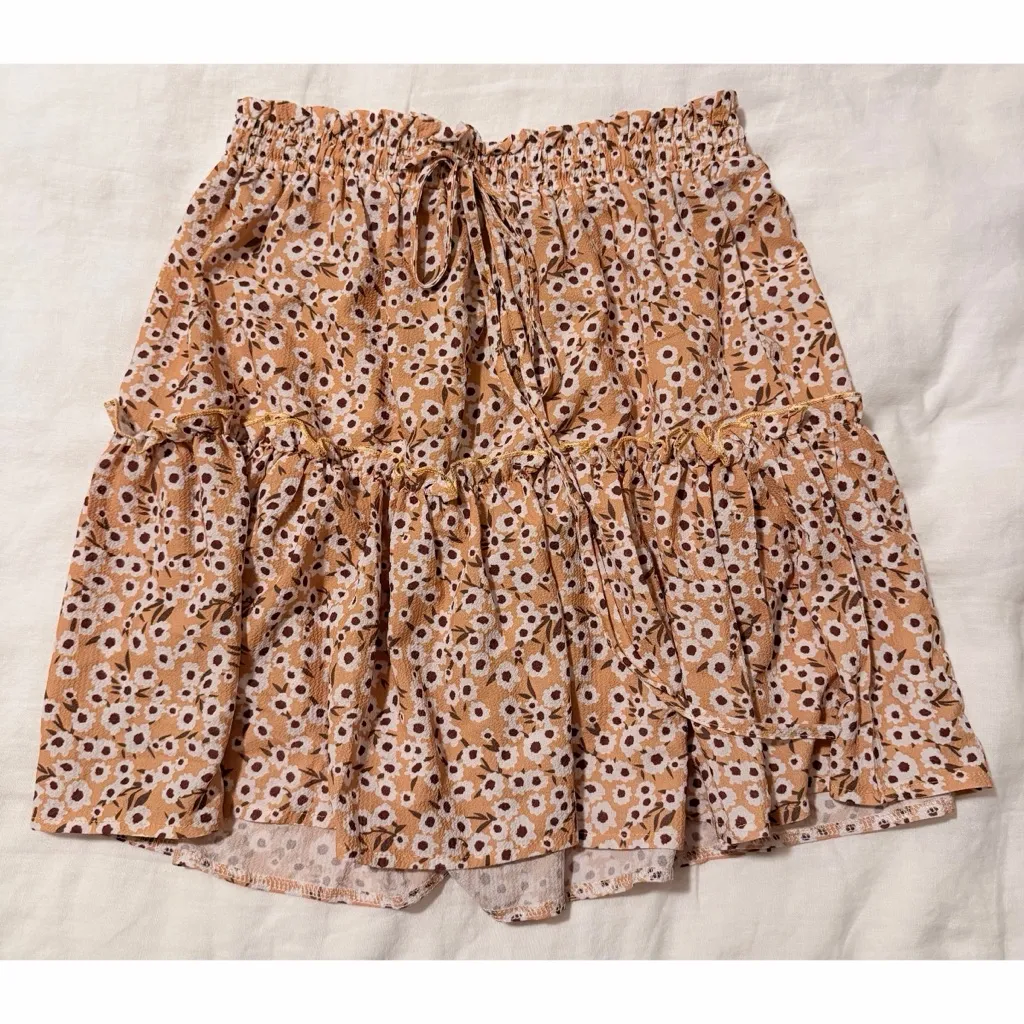 Relipop  Daisy Print Yellow Mini Skirt - Image 5