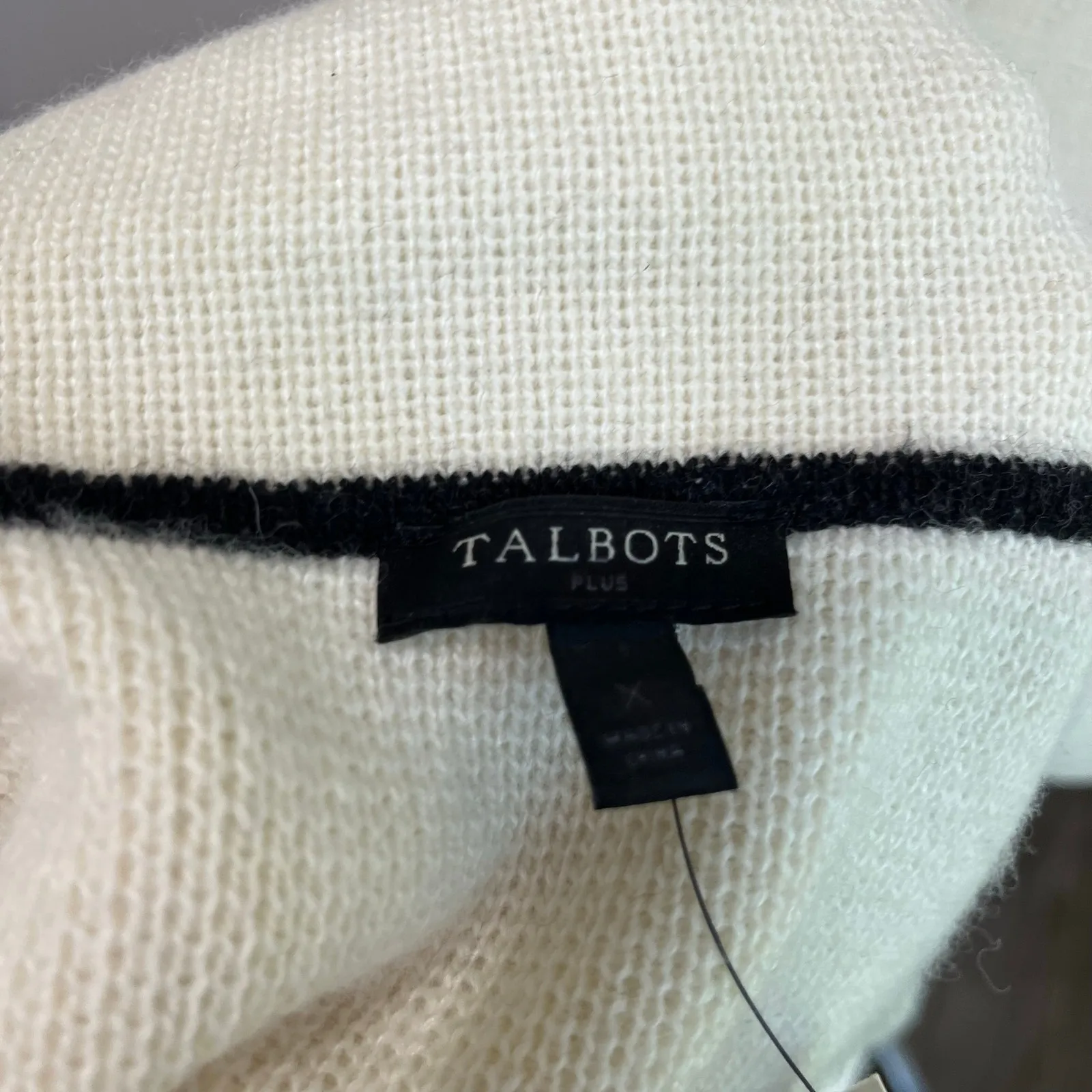 Talbots Milano Stitch Sweater Jacket Size X Plus Colorblock NWT - Image 6