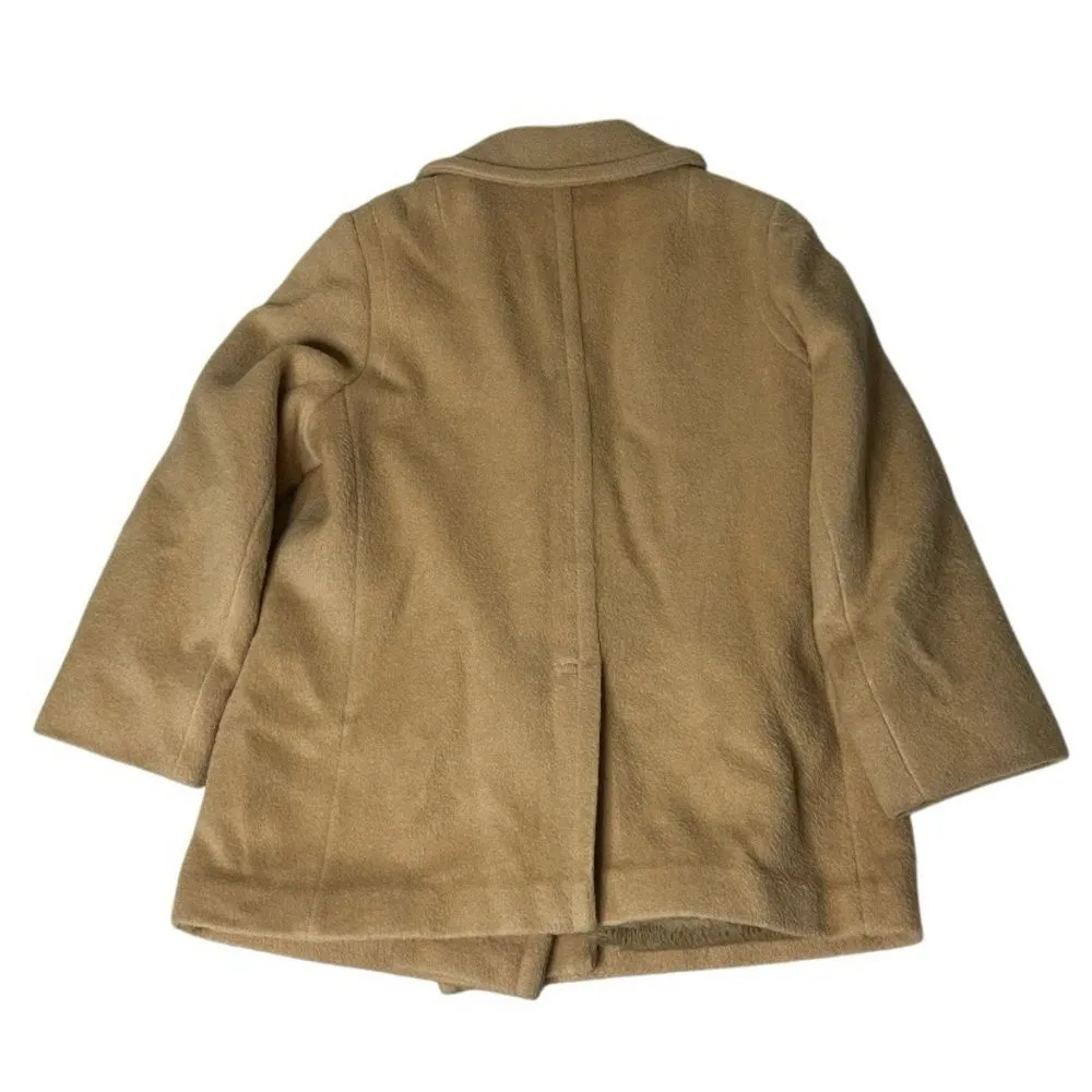 WEATHERBEE Double Breasted Coat Camel Tan Fleece Lined Easter Repellant VINTAGE Size M - Image 5