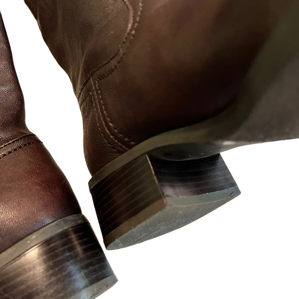 Jessica Simpson Cobra Leather Fold Over Boots, Sz 6.5 - Image 15