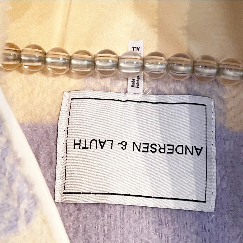 Anderson & Lauth Anthropologie Periwinkle Cream Plaid Gingham Capelet‎ Vest - Image 5