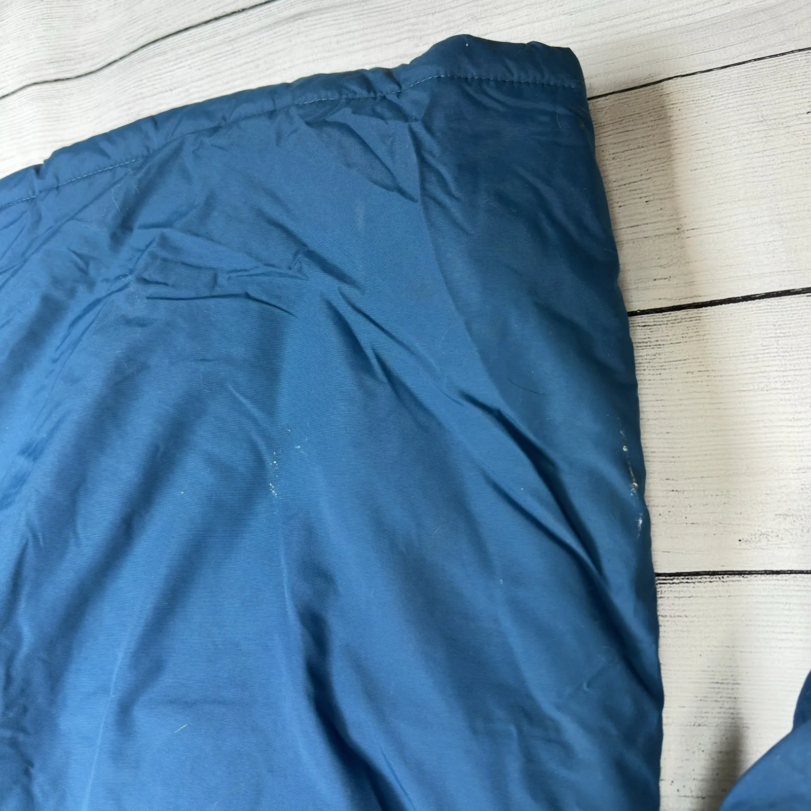 Vtg LL Bean 90s Jacket Womens Large Parka Coat‎ Fleece Lined Ski Outdoors Winter Blue - Image 9