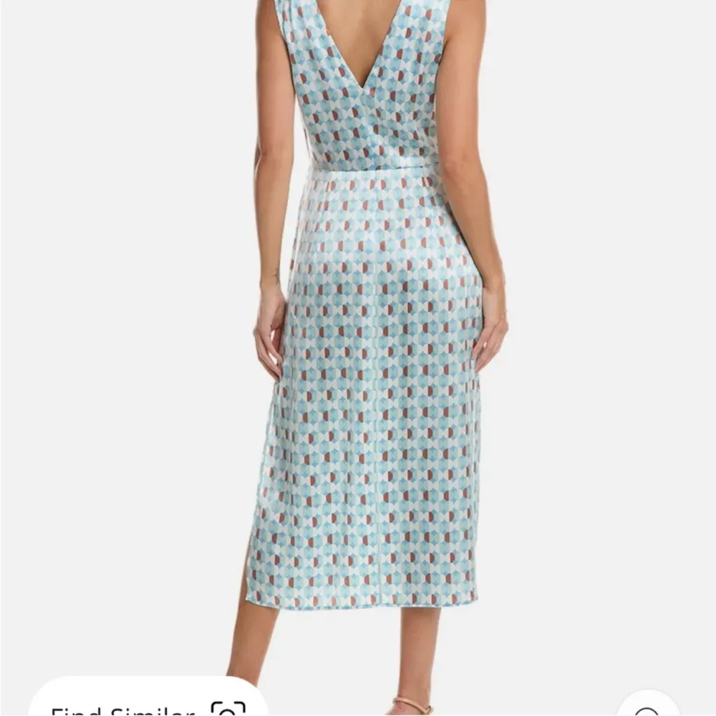 Equipment Femme Janina silk midi dress size slit - Image 2