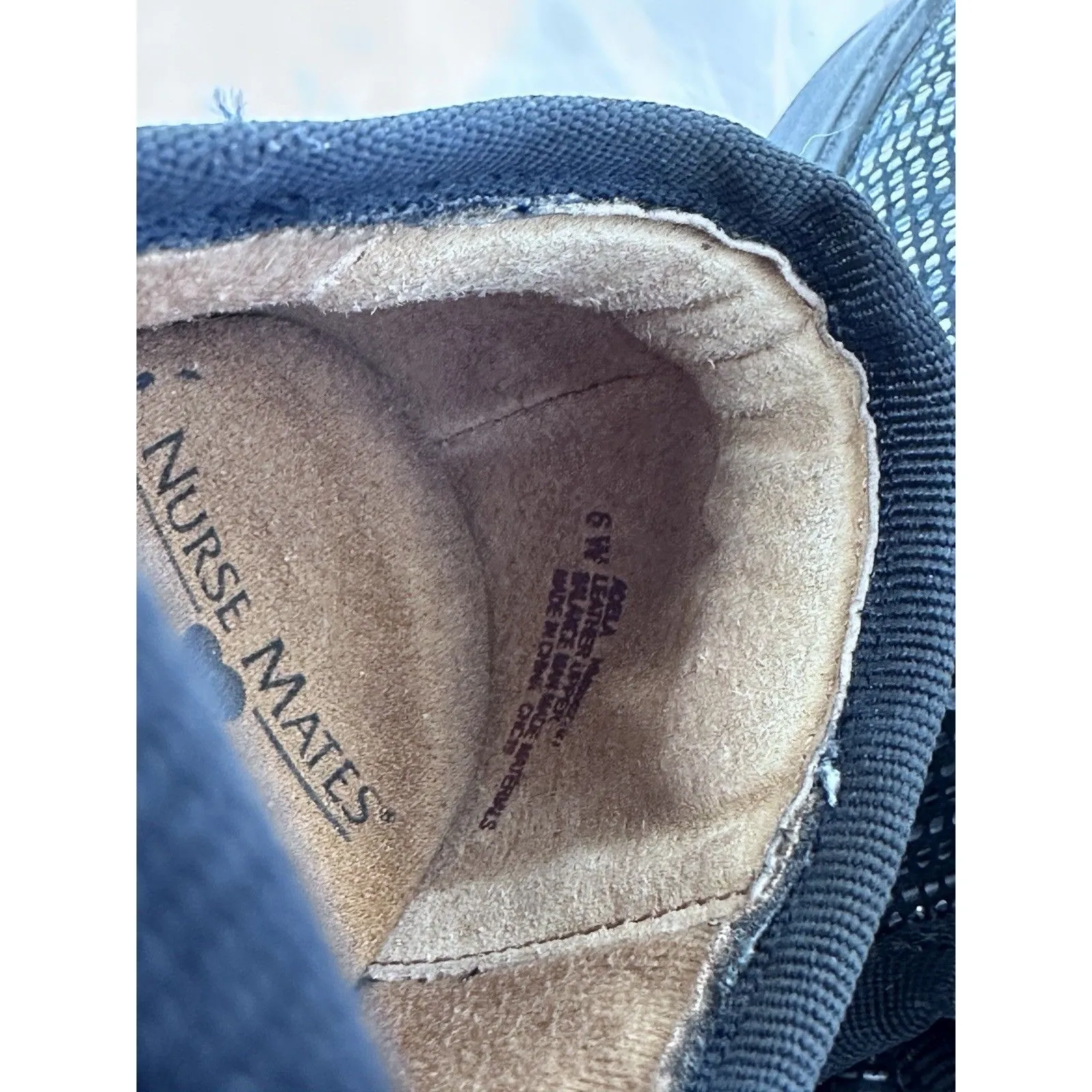 Nurse Mates Adela Womens size 6 M Black Silver Comfortable Aid Leather Loafers - Image 5