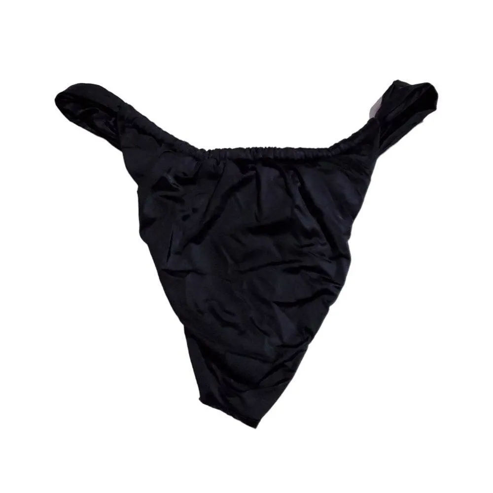 Good American Shine Ruched Bikini Bottom Black Shimmer Plus Size 3XL 6 - Image 4