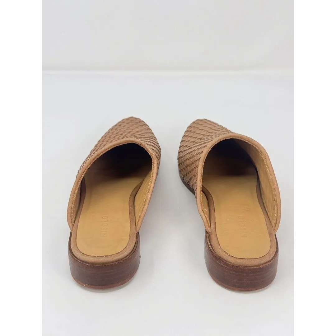 Nisolo Ama Womens Sandals Brown Leather Woven Mule Slip On Slide Boho US 7.5 - Image 7
